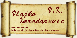 Vlajko Karadarević vizit kartica
